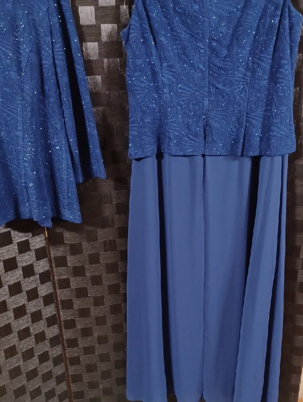 Alex Evenings Sapphire Blue Beaded Evening Jacket Set - Picture 10 of 11